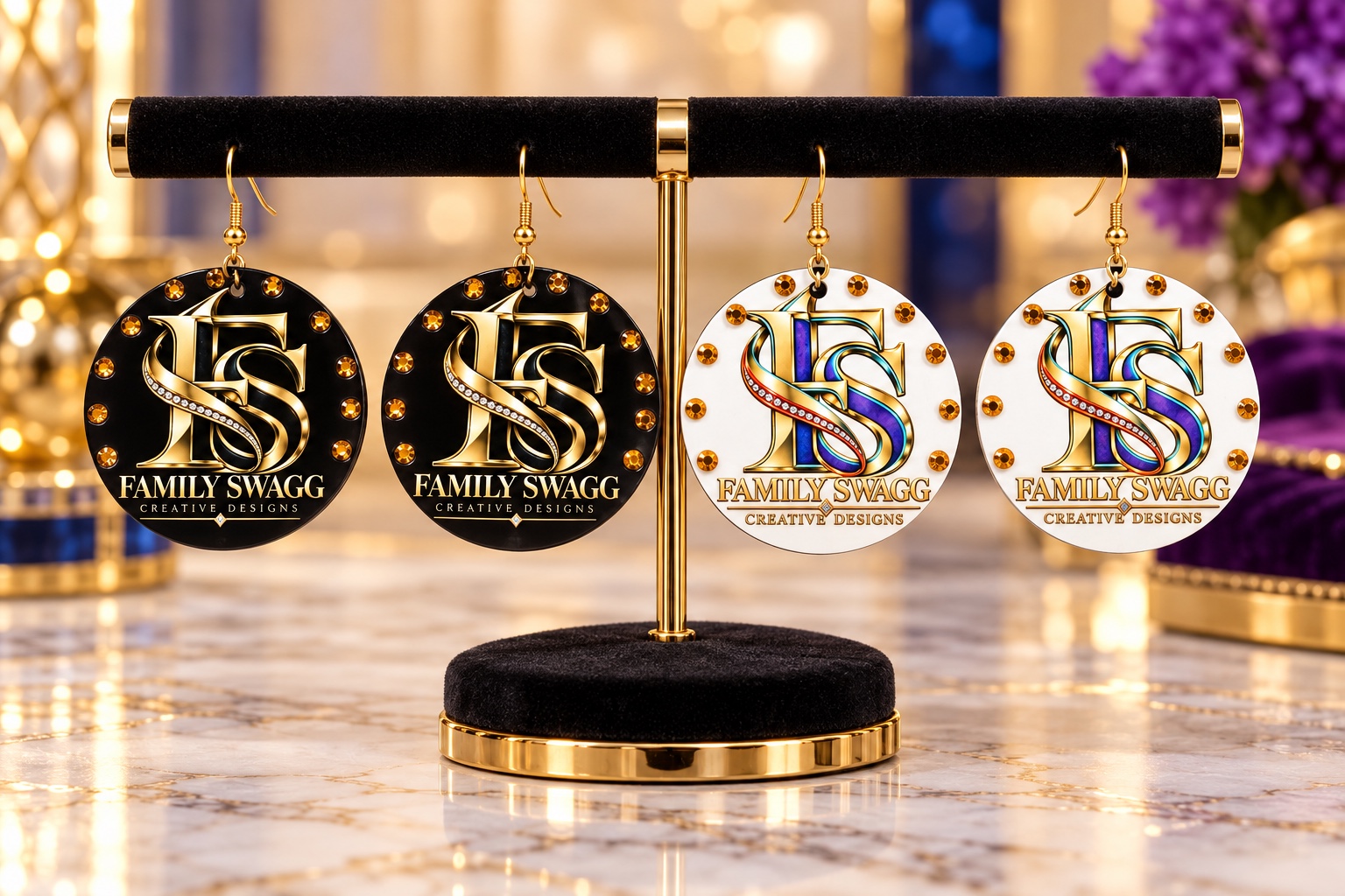 Customized Family Swagg Creative Designs earrings